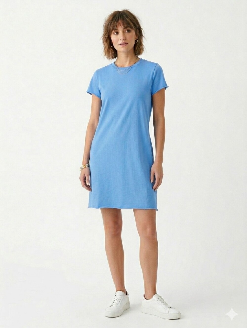 Frank & Eileen Women's Mini Harper Perfect T-Shirt Dress Casual Blue Size Small